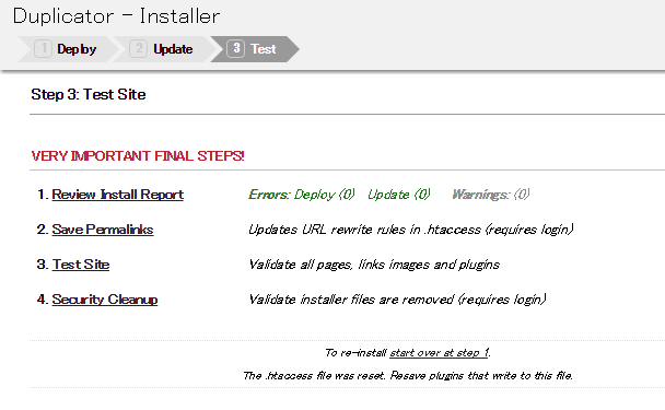 Duplicator Step3